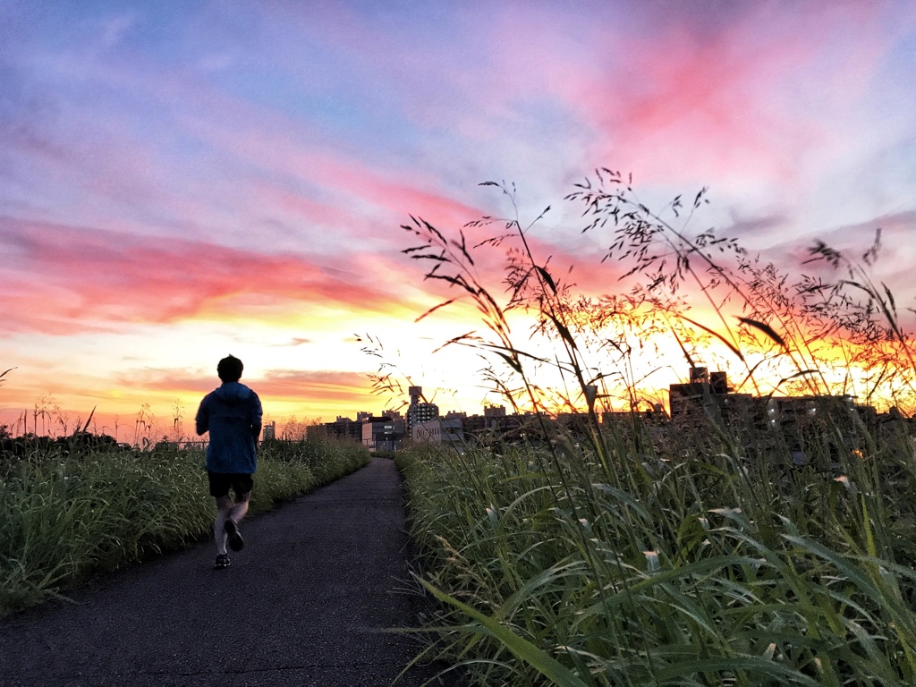 夕陽のランナー
