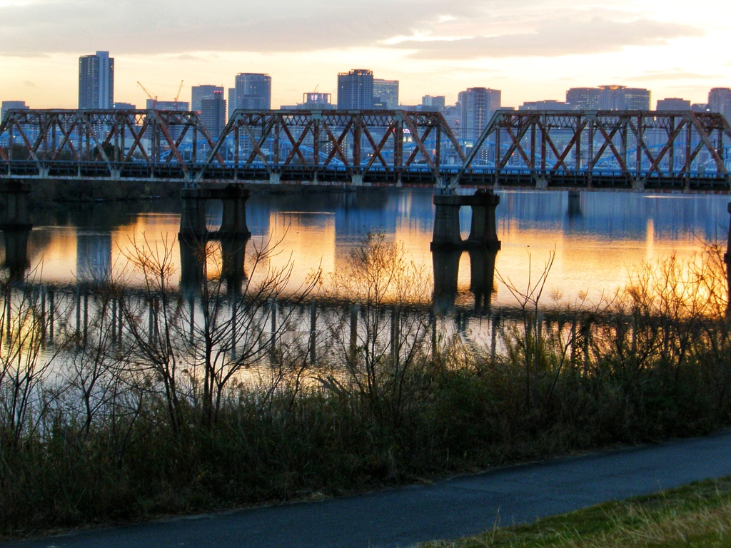 淀川夕景