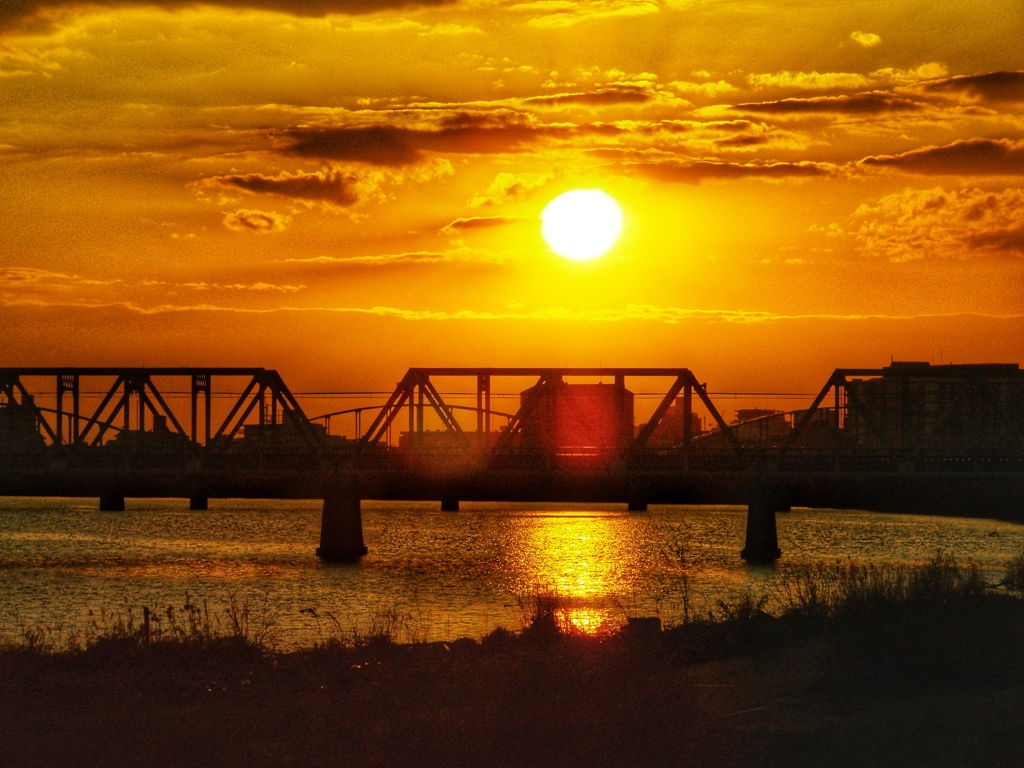 淀川夕景