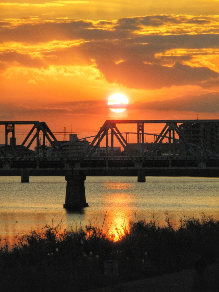 淀川夕景