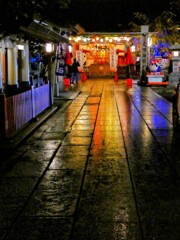 雨上がりのお初天神