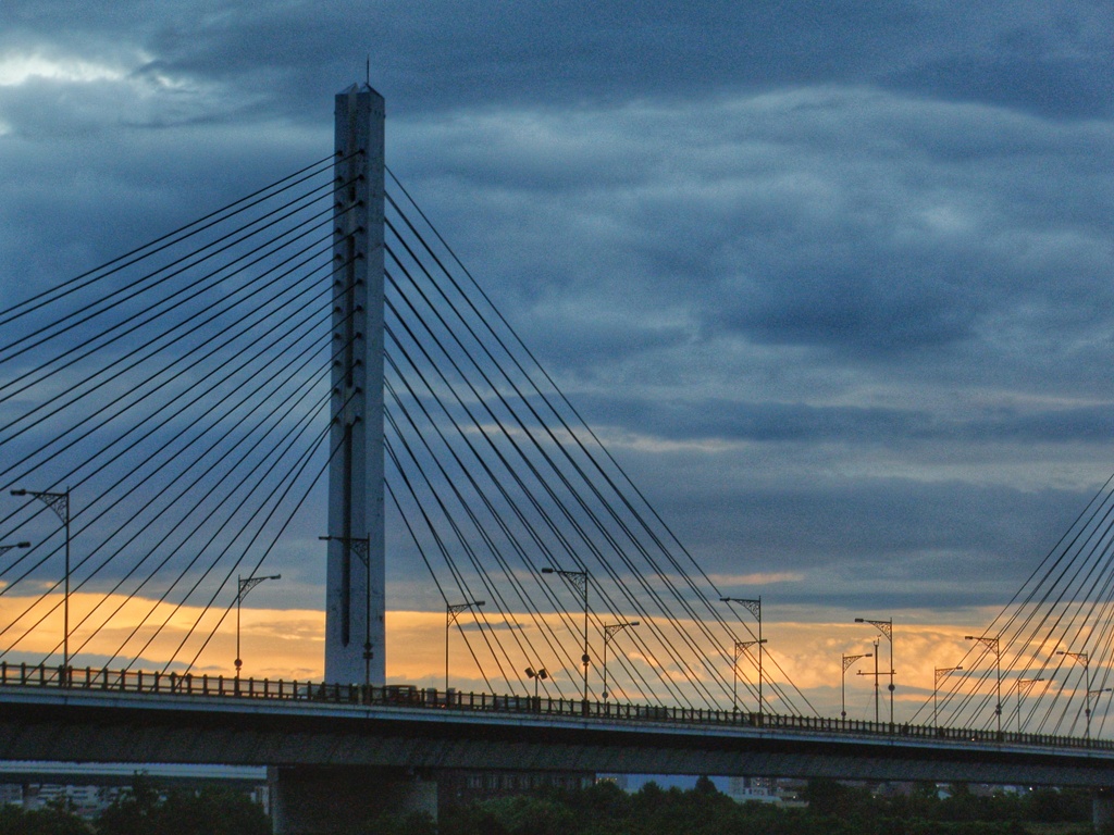 夕暮れの城北大橋