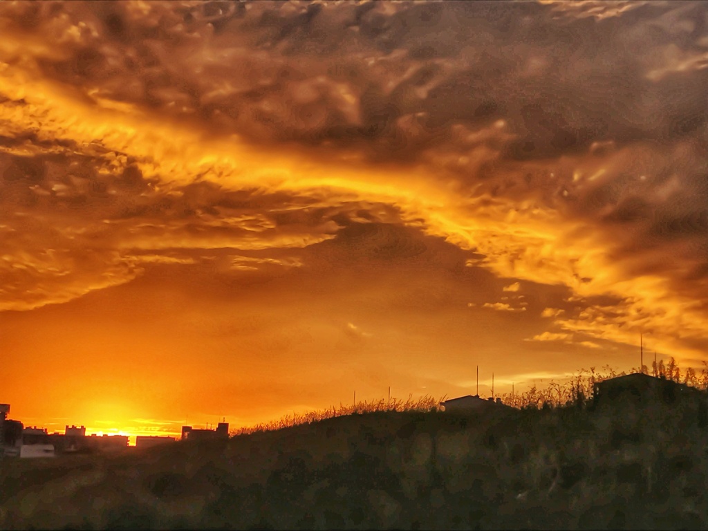 日没後の夕空