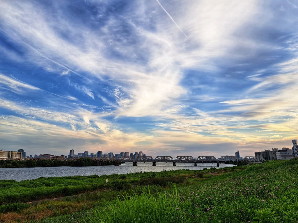 淀川夕景