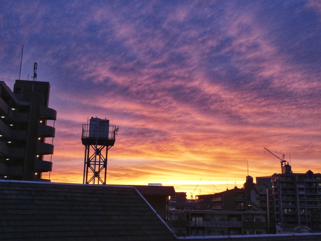 久し振りの夕焼け（１）