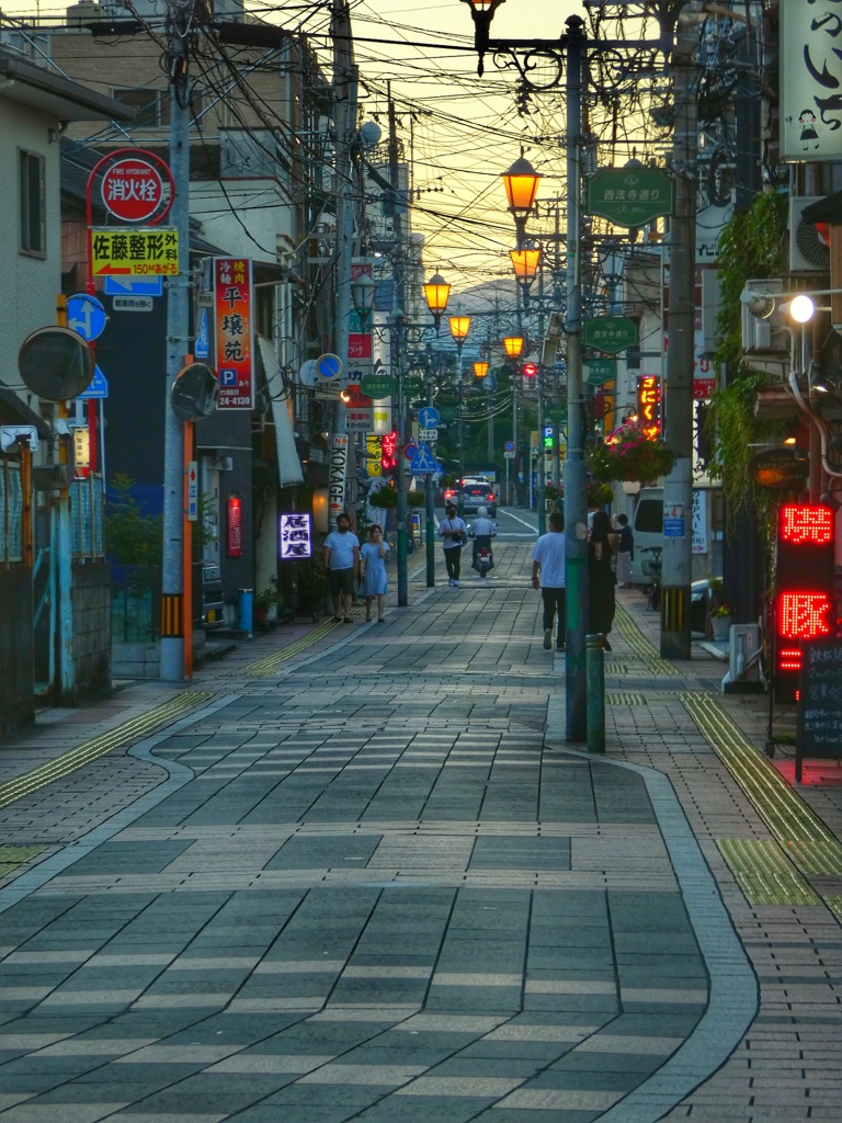 別府の町の明り②　夜の始まり