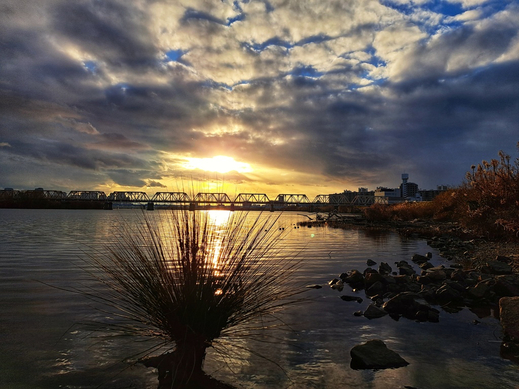 淀川夕景