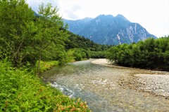 焼岳を望む(上高地）