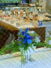 お店の花