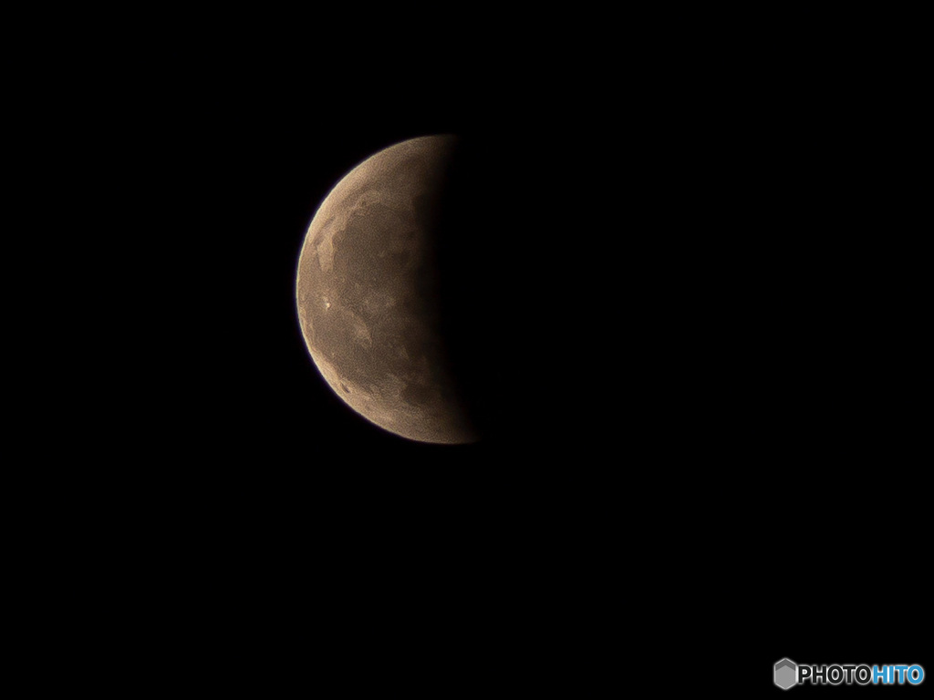 皆既月食半分終わり（2021.05.26.21:17）