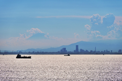 東京湾と夏富士