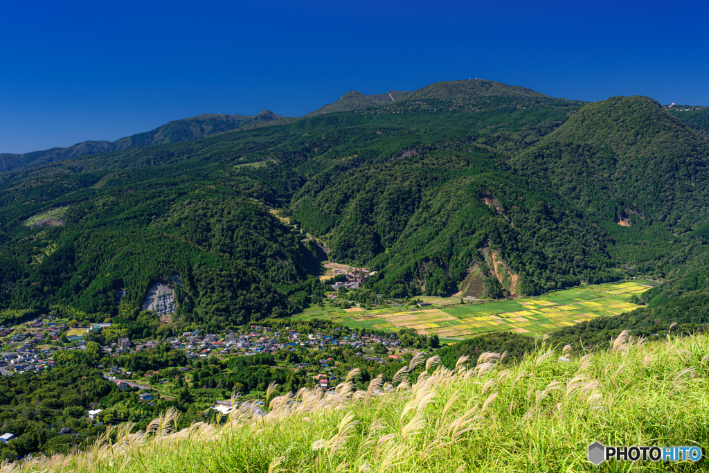 静岡県・伊東市 夏の大室山からの眺望