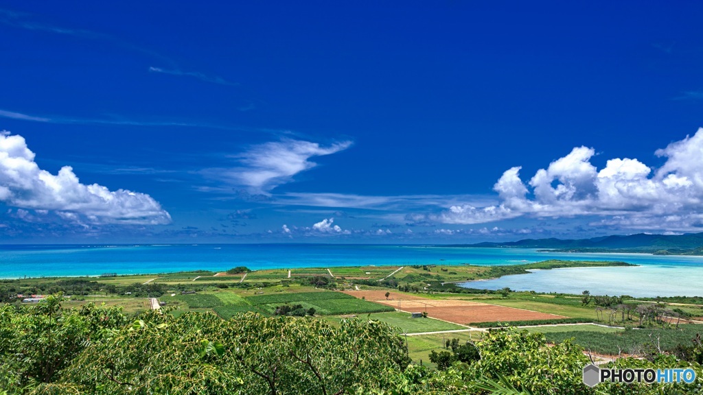 沖縄県・小浜島 大岳展望台からの風景