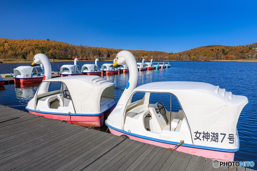 長野県・秋の女神湖の風景 1