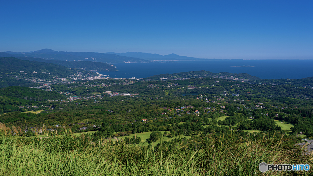 静岡県・伊東市 夏の大室山からの眺望