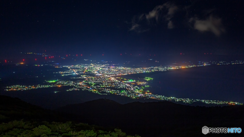 青森県・むつ市の夜景