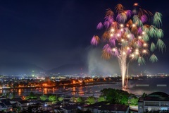 長野県・岡谷とうろう流し・花火大会 2019