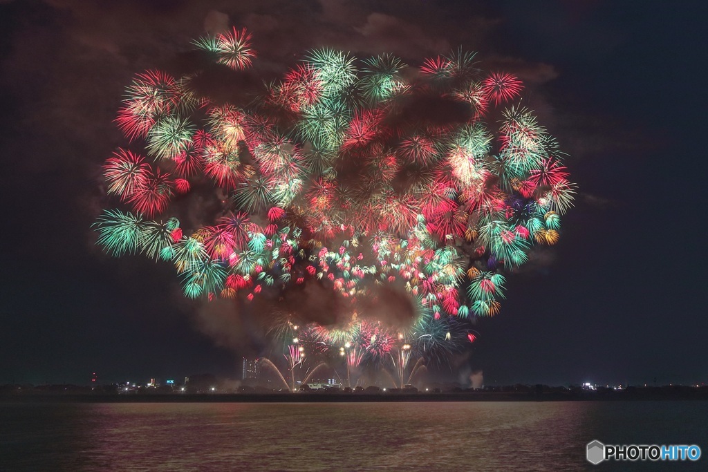 茨城県・古河花火大会 2017 千輪菊