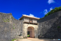 沖縄県・首里城 歓会門の風景