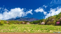 山梨県・春の八ヶ岳の風景