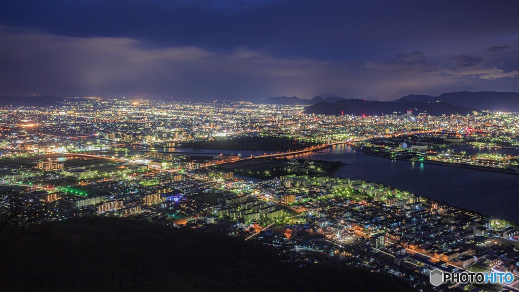 香川県・獅子の霊巌の夜景