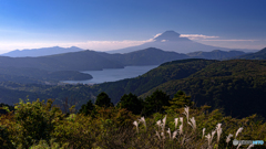 神奈川県・箱根町 夏の大観山からの眺める富士山の風景