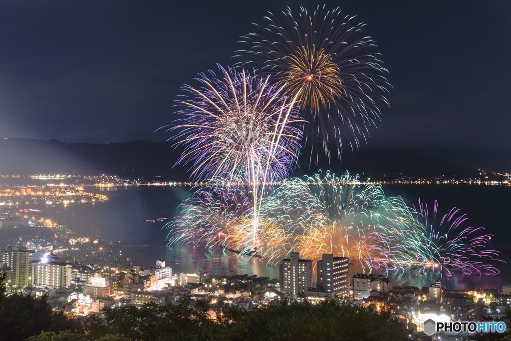 長野県・全国新作花火競技大会 2017 8 水上スターマイン Kiss of F