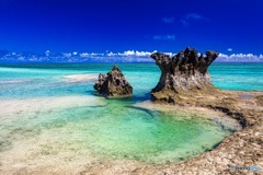 鹿児島県・与論島 ビーチの風景 4