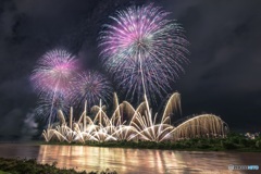 新潟県・おぢやまつり大花火大会 2017 大型ベスビアス大スターマイン