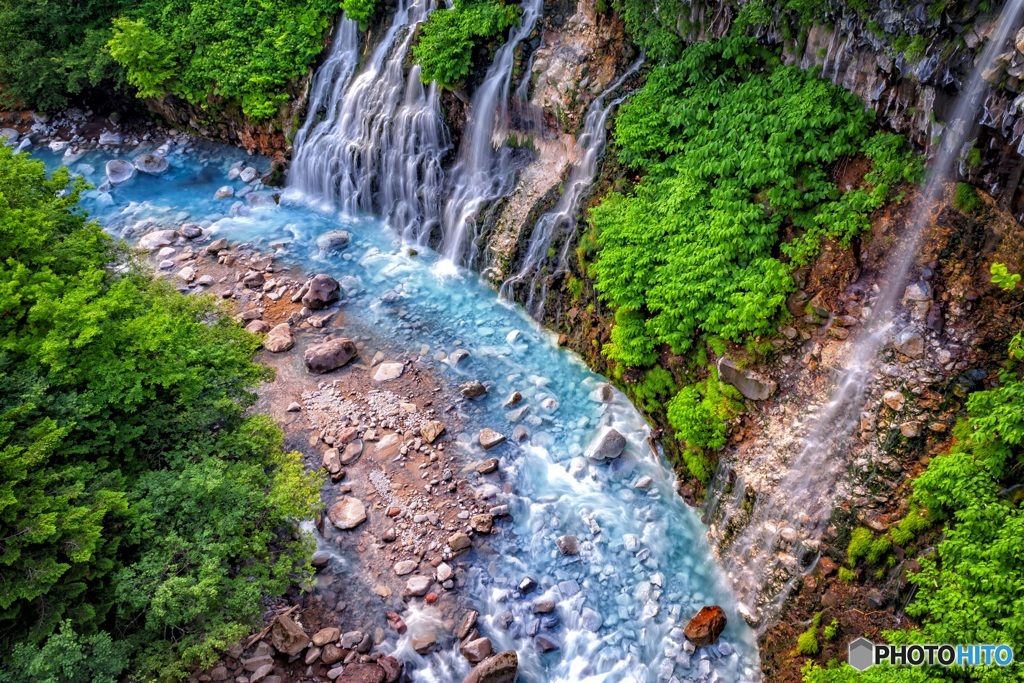 北海道・美瑛町 夏の青い川