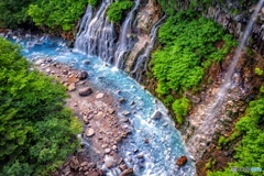 北海道・美瑛町 夏の青い川