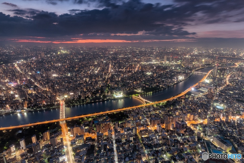 東京都・東京スカイツリーからの夜景