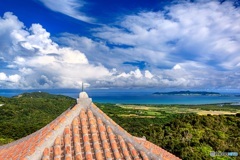 沖縄県・石垣島 エメラルドの海を見る展望台からの風景 2