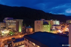 北海道・登別市 温泉街の夜景