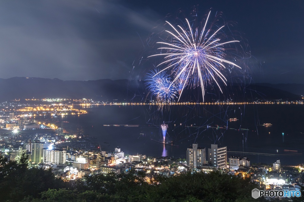 長野県・全国新作花火競技大会 2017 5 ホタルイカの発光ショー 〜光輝く青と