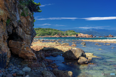 静岡県・下田市 夏の爪木崎の風景