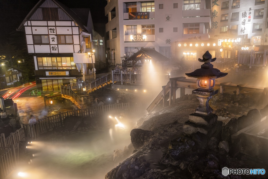 群馬県・草津 湯畑の風景 1