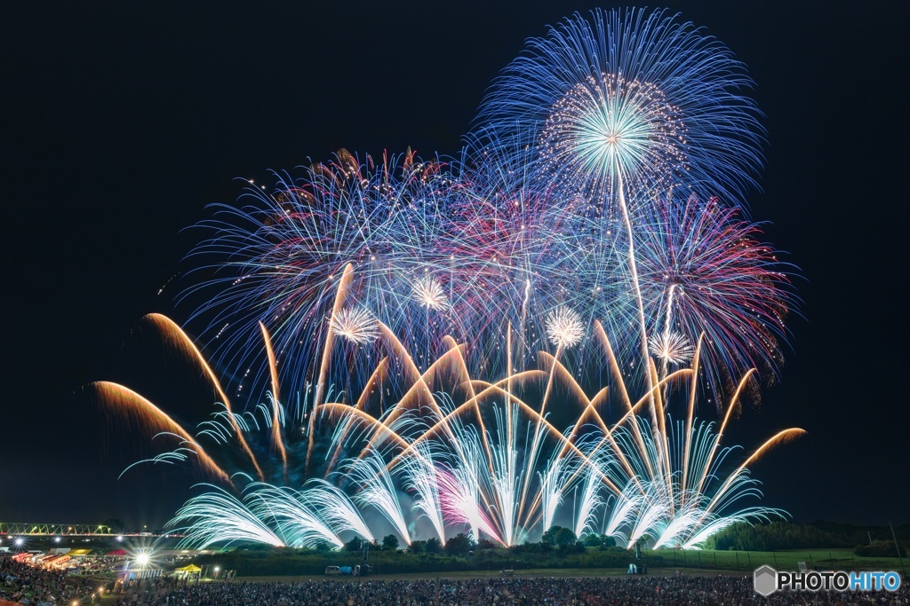 茨城県・常総きぬ川花火大会 2017 グランドフィナーレ 3