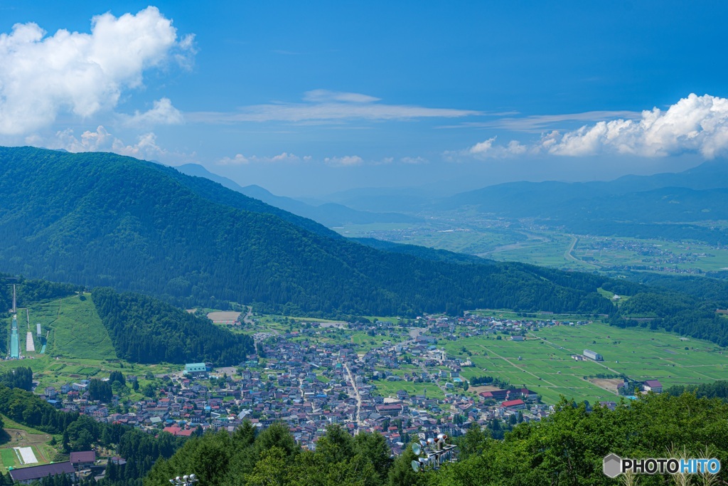 長野県・夏の野沢温泉の風景