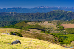 長野県・車山 初秋の山頂から眺める北アルプスの風景