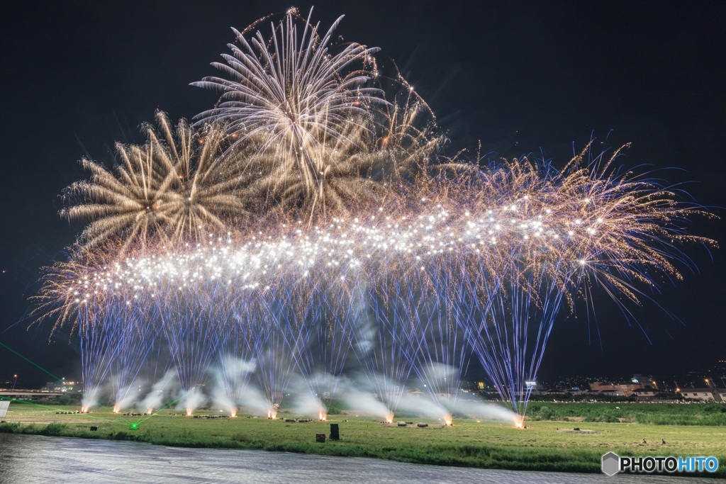 山梨県・石和温泉花火大会 2017 1