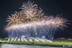 山梨県・石和温泉花火大会 2017 1