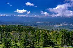 長野県・北横岳 初秋の登山道から眺める風景