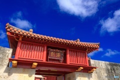 沖縄県・首里城 瑞泉門の風景