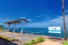 愛媛県・下灘駅の風景 3