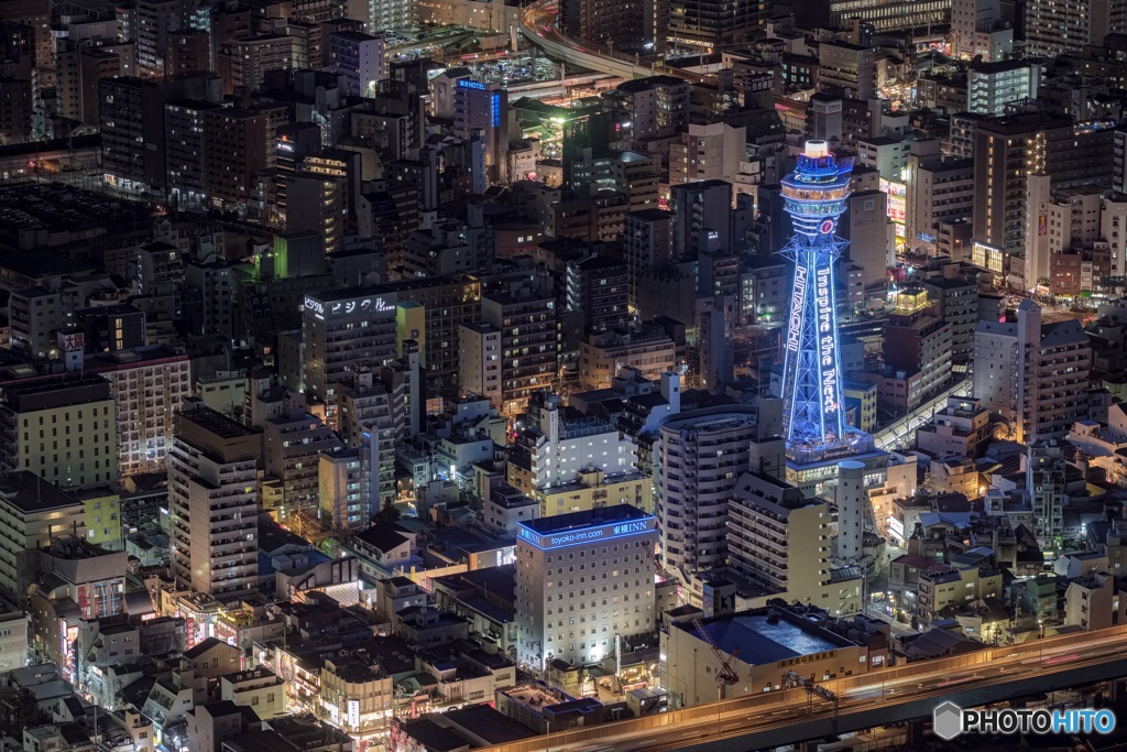 大阪府・あべのハルカスからの夜景 4