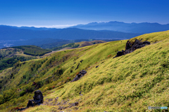 長野県・車山 初秋の山頂から眺める中央アルプスの風景