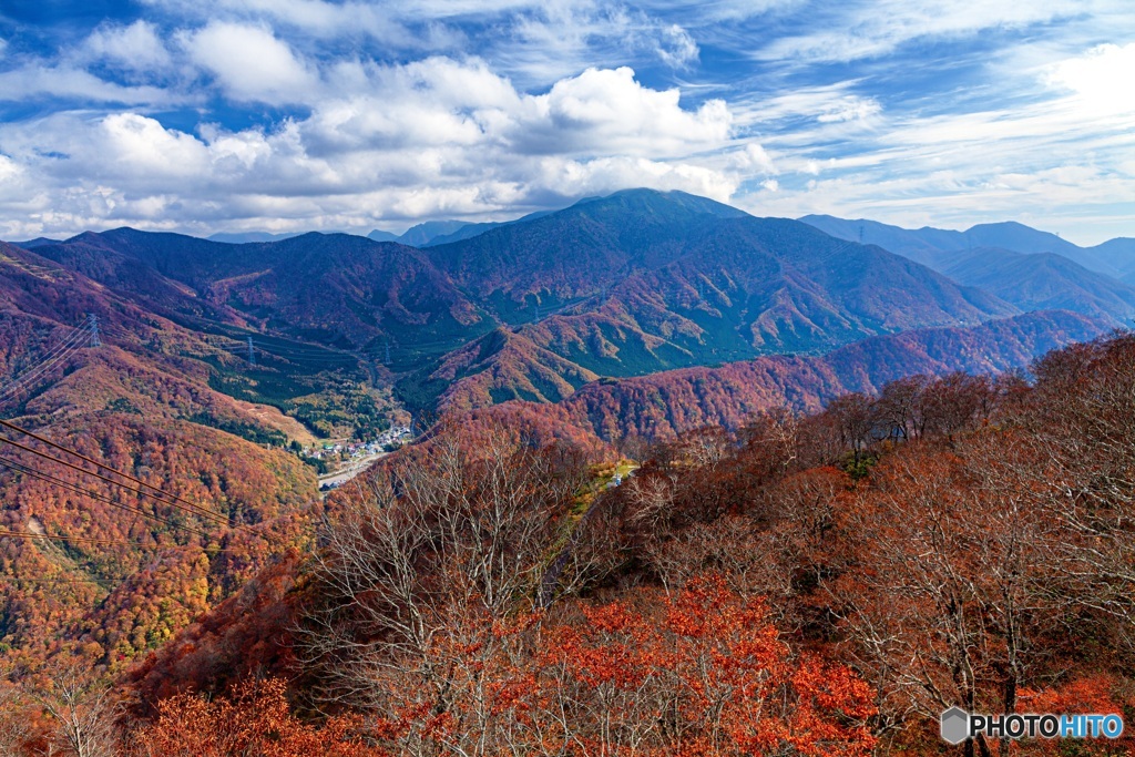 新潟県・苗場山からの紅葉