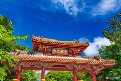 沖縄県・首里城 守礼門の風景