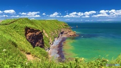 北海道・厚岸町 夏の霧多布岬の風景 3